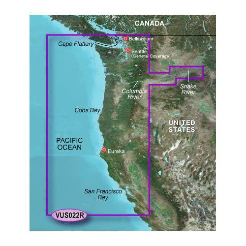 Garmin Bluechart g2 vision VUS022R (SD Card) Garmin Bluechart g2 vision VUS022R Washington to Northern California