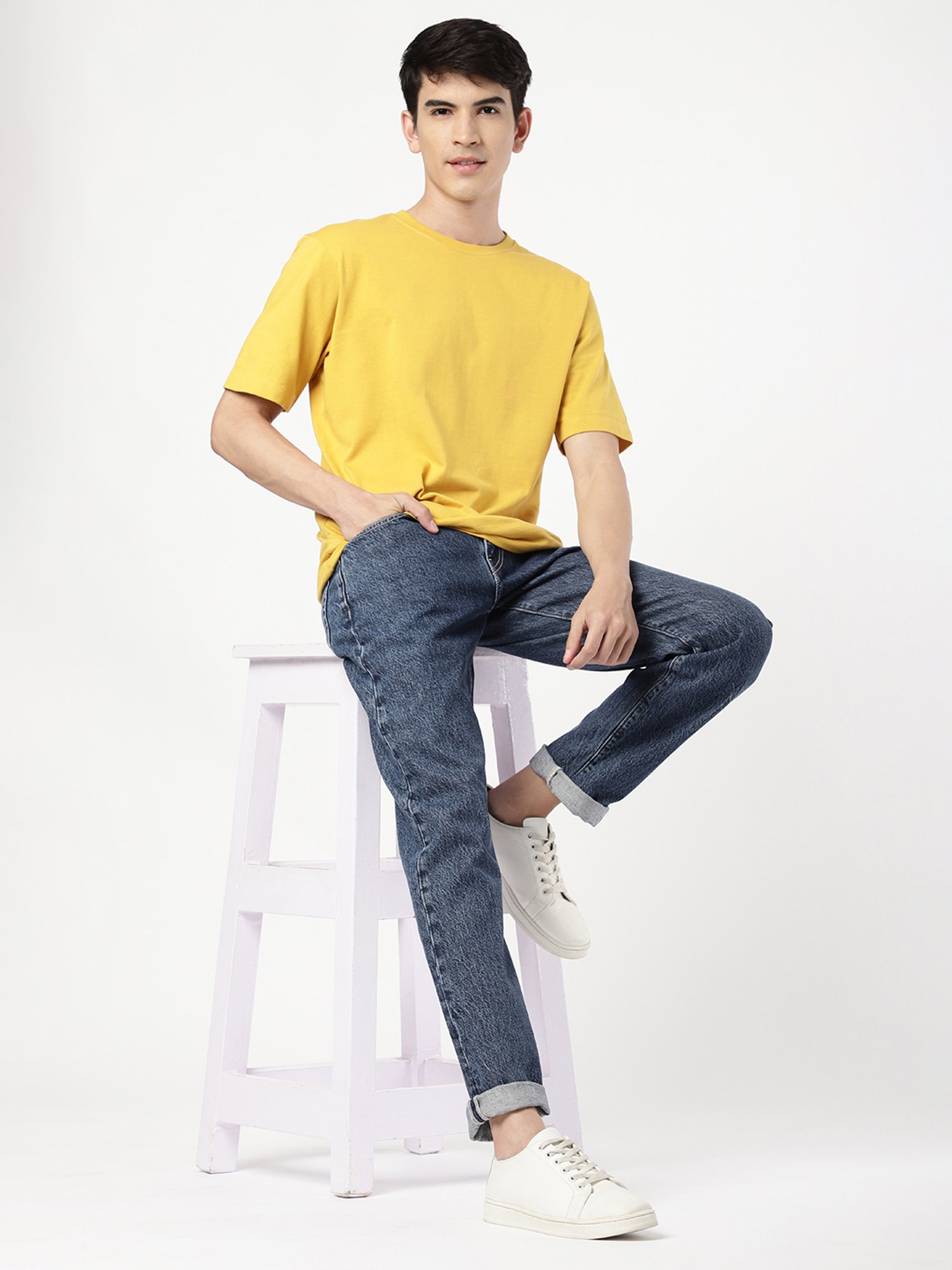 Passion Blue Regular Fit Lightly Washed Jeans