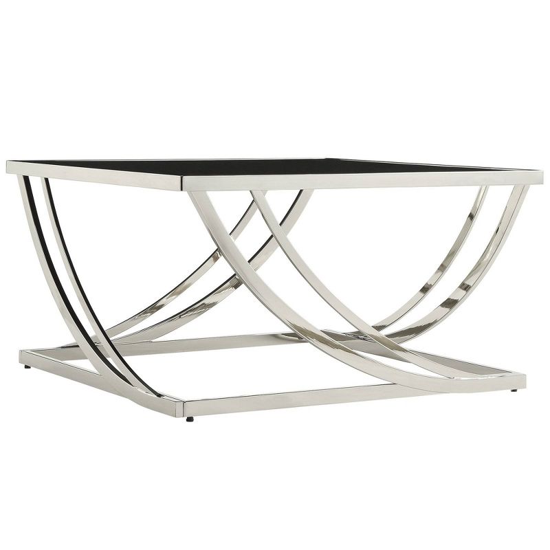 Tyron Steel Arch Curved Sculptural Coffee Table Black - Inspire Q
