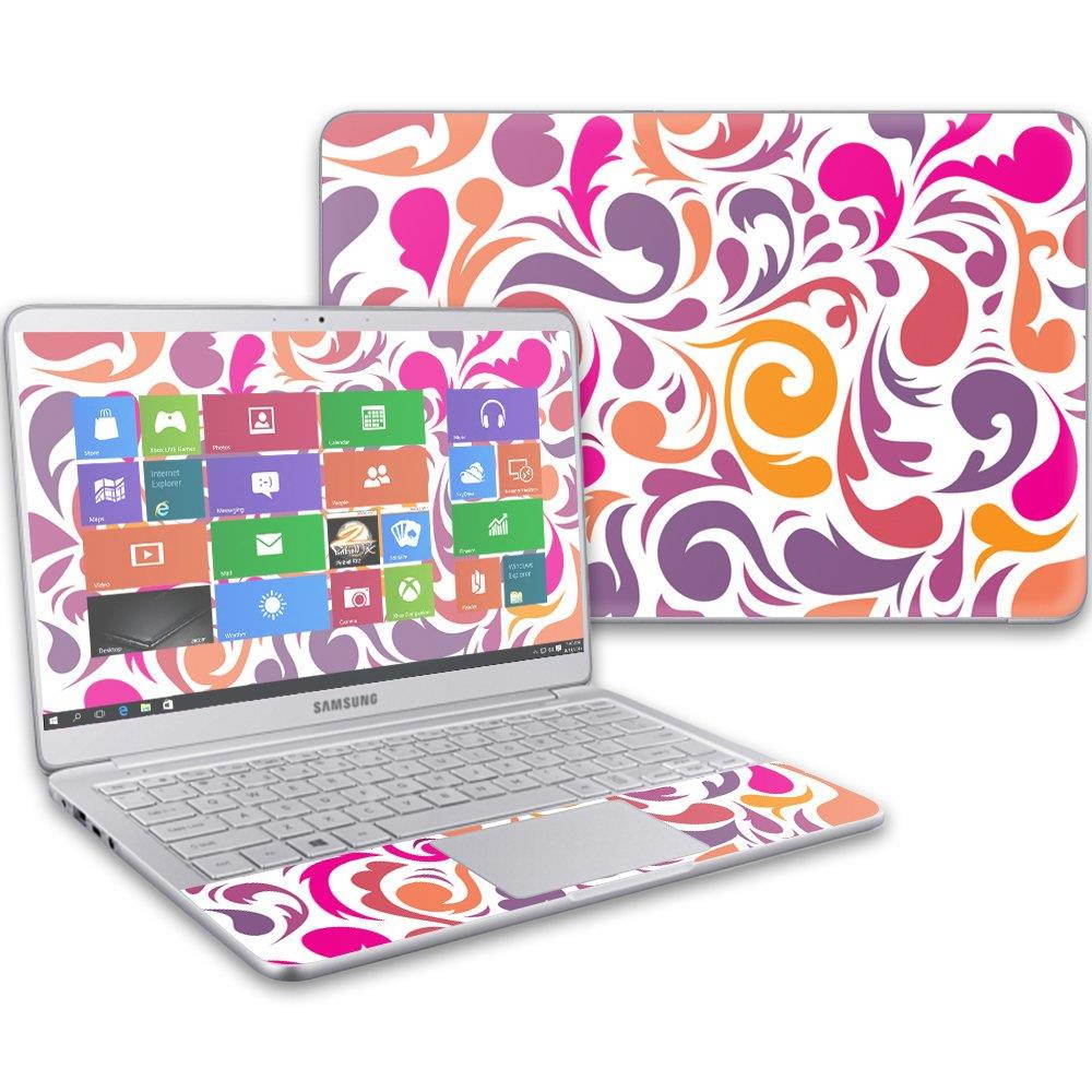 MightySkins Protective Vinyl Skin Decal Samsung Notebook 9 13" (2017) wrap Cover Sticker Skins Swirly Girly