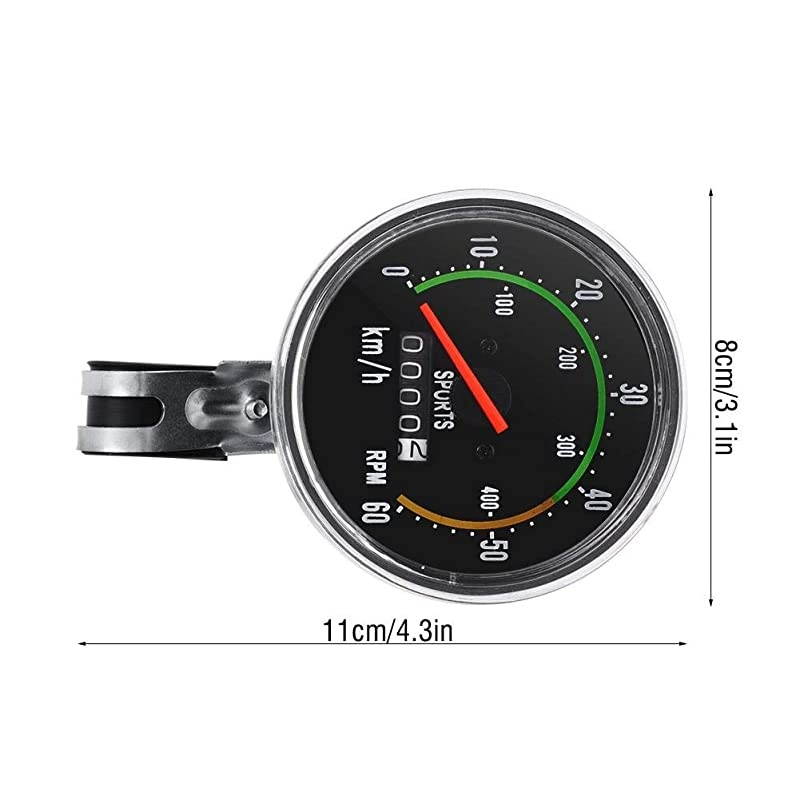 Speedometer, Classic Style Mechanical Bicycle Odometer Cycle Computer