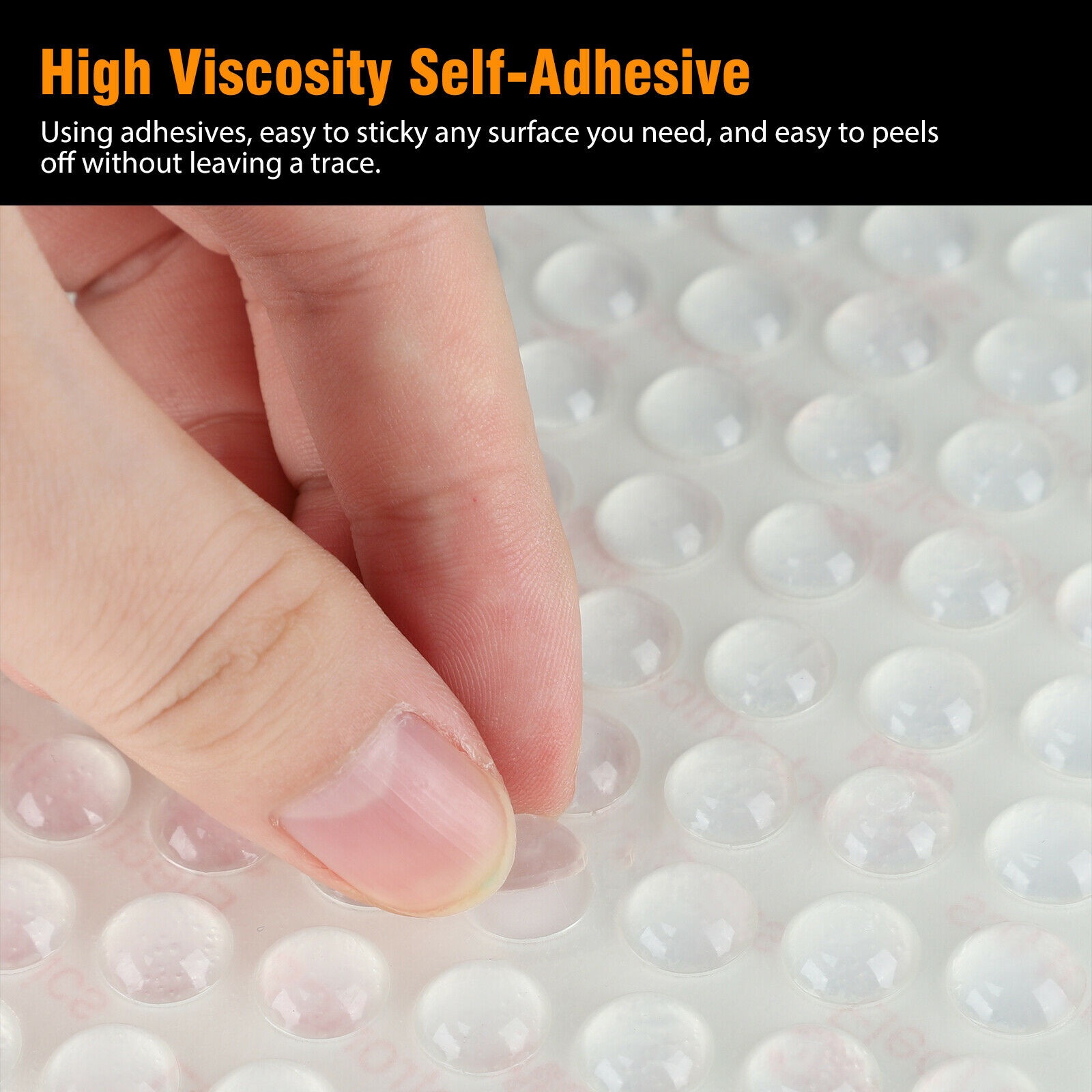 100Pcs Self Adhesive Hemispherical Bumpers Clear Silicone Rubber for Furniture