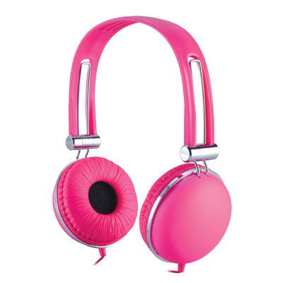 Golden Vocal HF-TX7ST-Red Overhead Stereo Headphones with Microphone