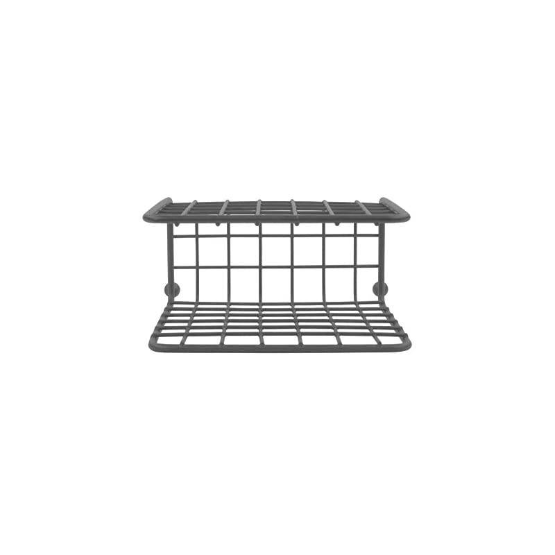 Grid Holder Upright Rustic Paper Dispenser for Kitchen Tables & Countertops, Vertical Napkin Stand with Farmhouse Charm, Industrial Gray