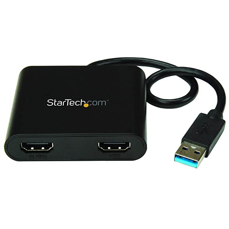 com USB 30 to Dual HDMI Adapter Windows Only 4K Resolution Dual Monitor External Video Card Adapter USB32HD2
