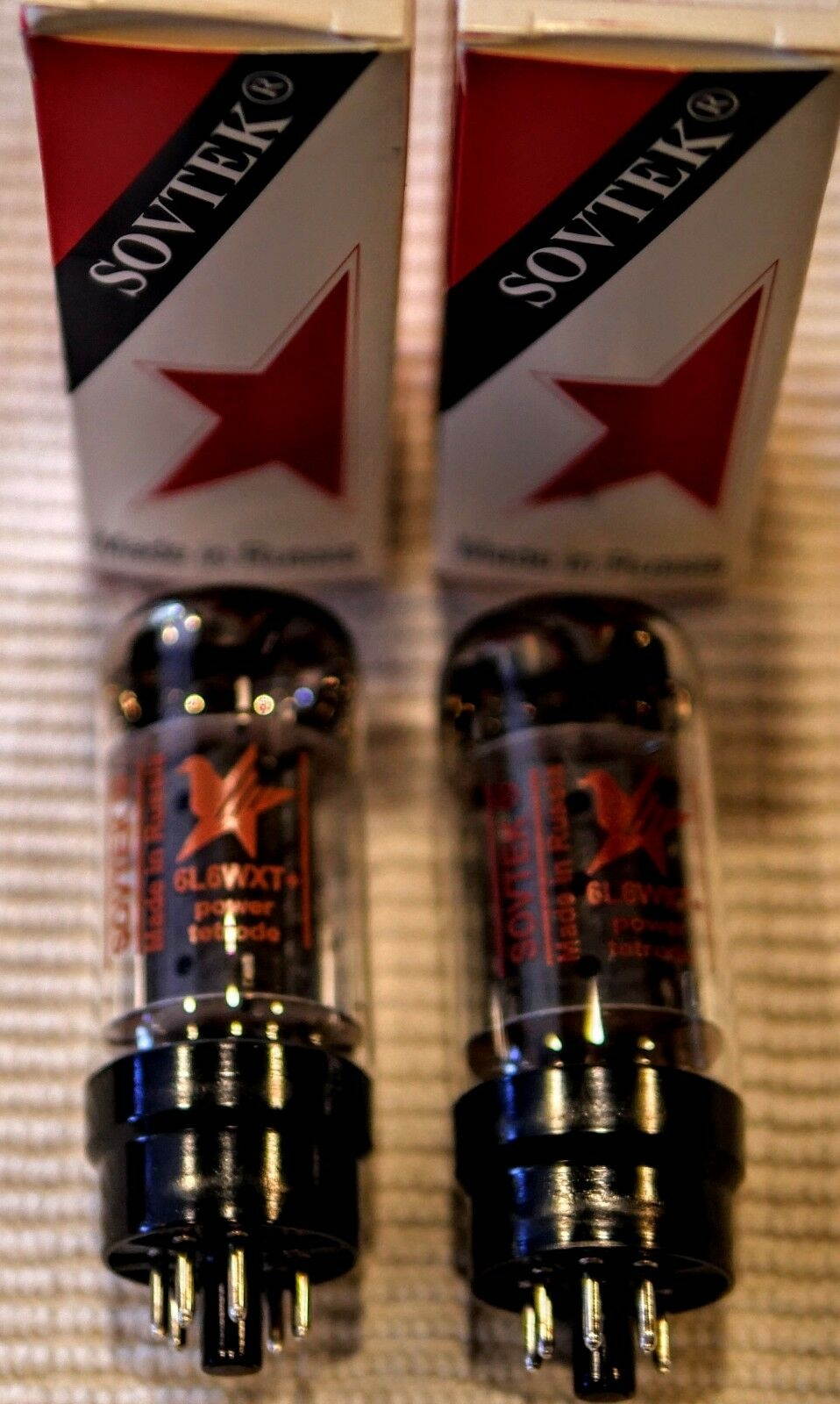 SOVTEK Factory Platinum Matched PAIR  NEW NIB 6L6WXT+ 6L6 tubes TWO