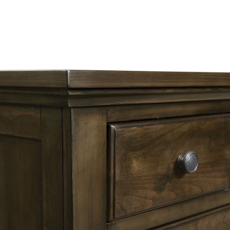 6pc Queen Channing 2 Drawer Storage Bedroom Set Dark Walnut - Picket House Furnishings