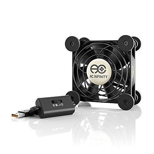 AC Infinity MULTIFAN S1, Quiet 80mm USB Fan for Receiver DVR Playstation Xbox Computer Cabinet Cooling