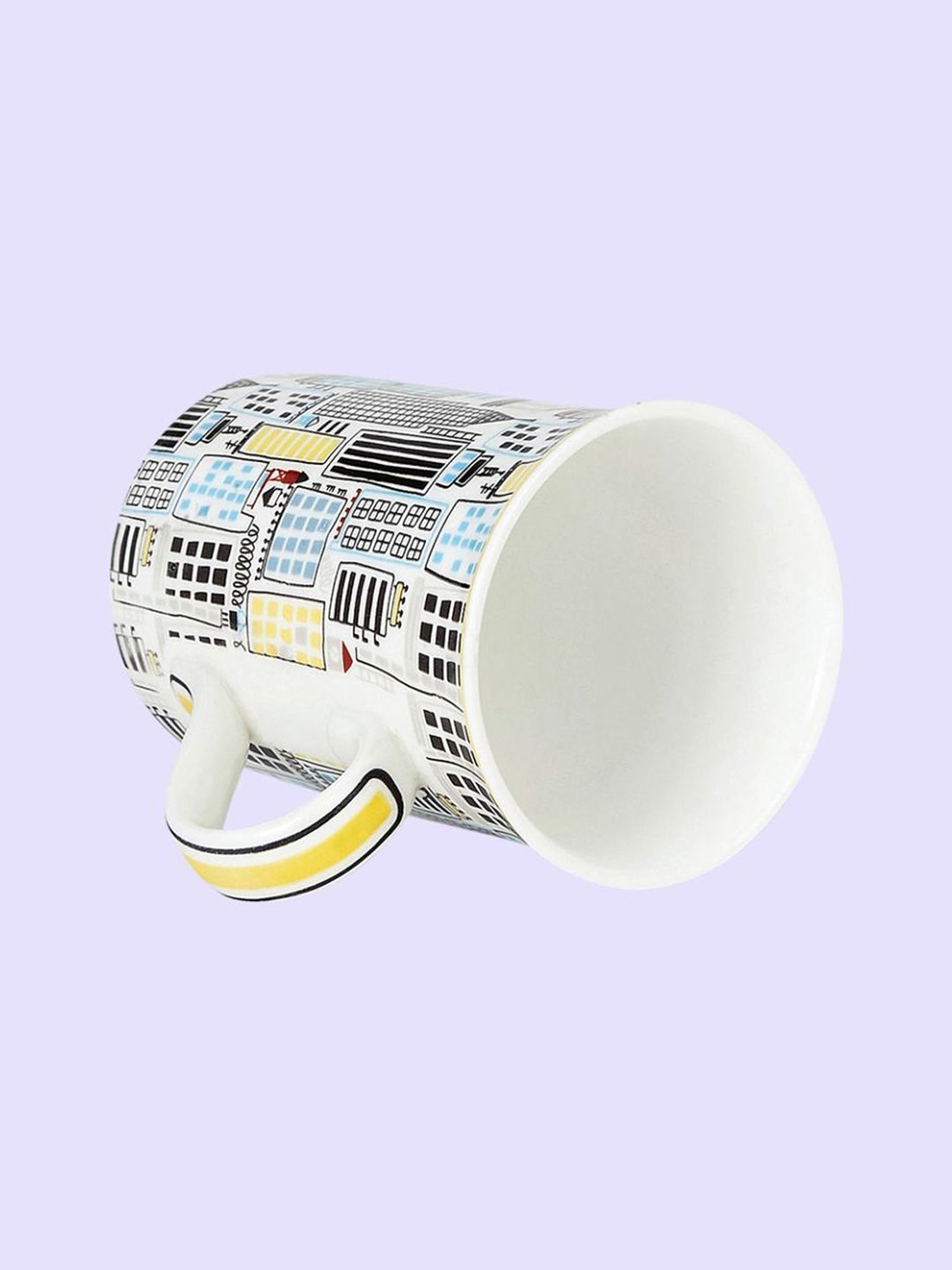 Living Scapes by Pantaloons Multicolor Bone China Tea Coffee Mugs (0.3 L)