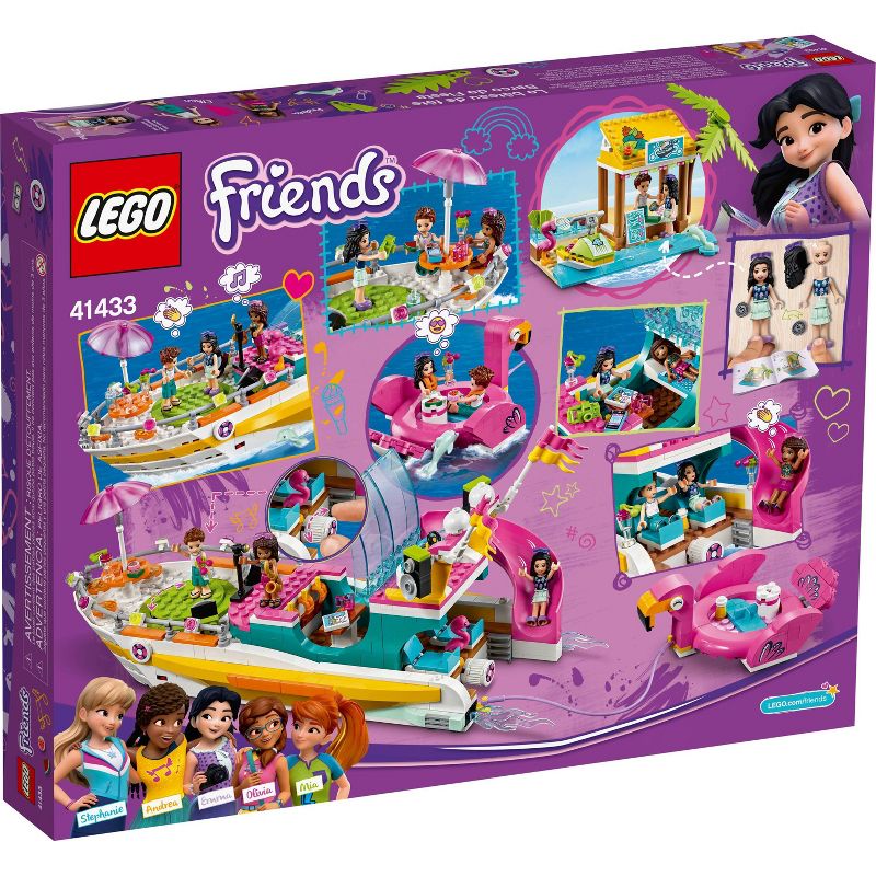 LEGO Friends Party Boat; Playset Helps Kids Enjoy Getaway Play and Hours of Ocean-Themed Fun 41433