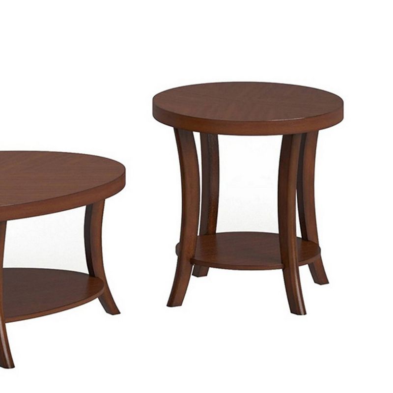 Boa Narrow Chairside Table - Chocolate Cherry - Leick Home