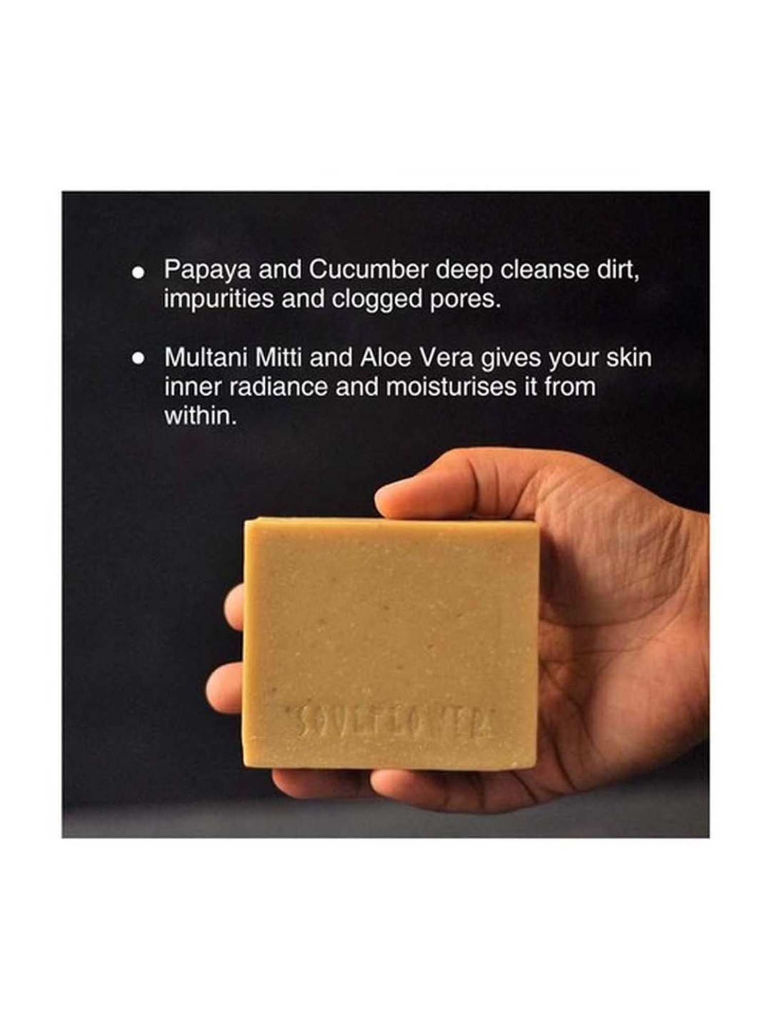 Soulflower Papaya Cucumber Soap - 150 gm