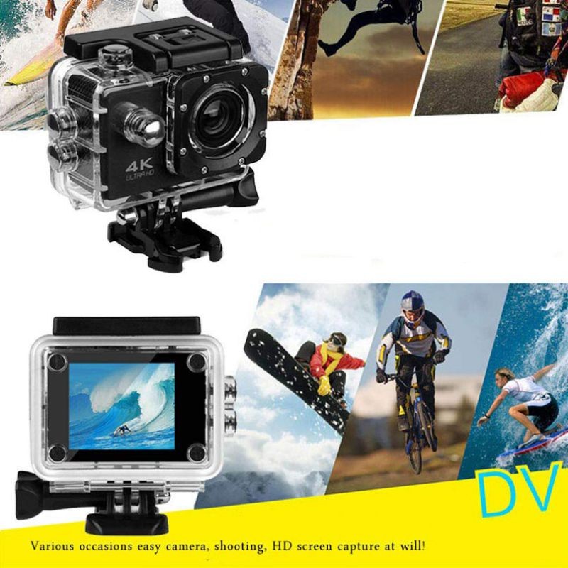 Bobora 2 inch 4K WiFi Action Camera 30M Waterproof Underwater Sports Camera Ultra HD 16MP Video Record Camcorder 170 Degree Wide Angle Cycling Camera with Remote