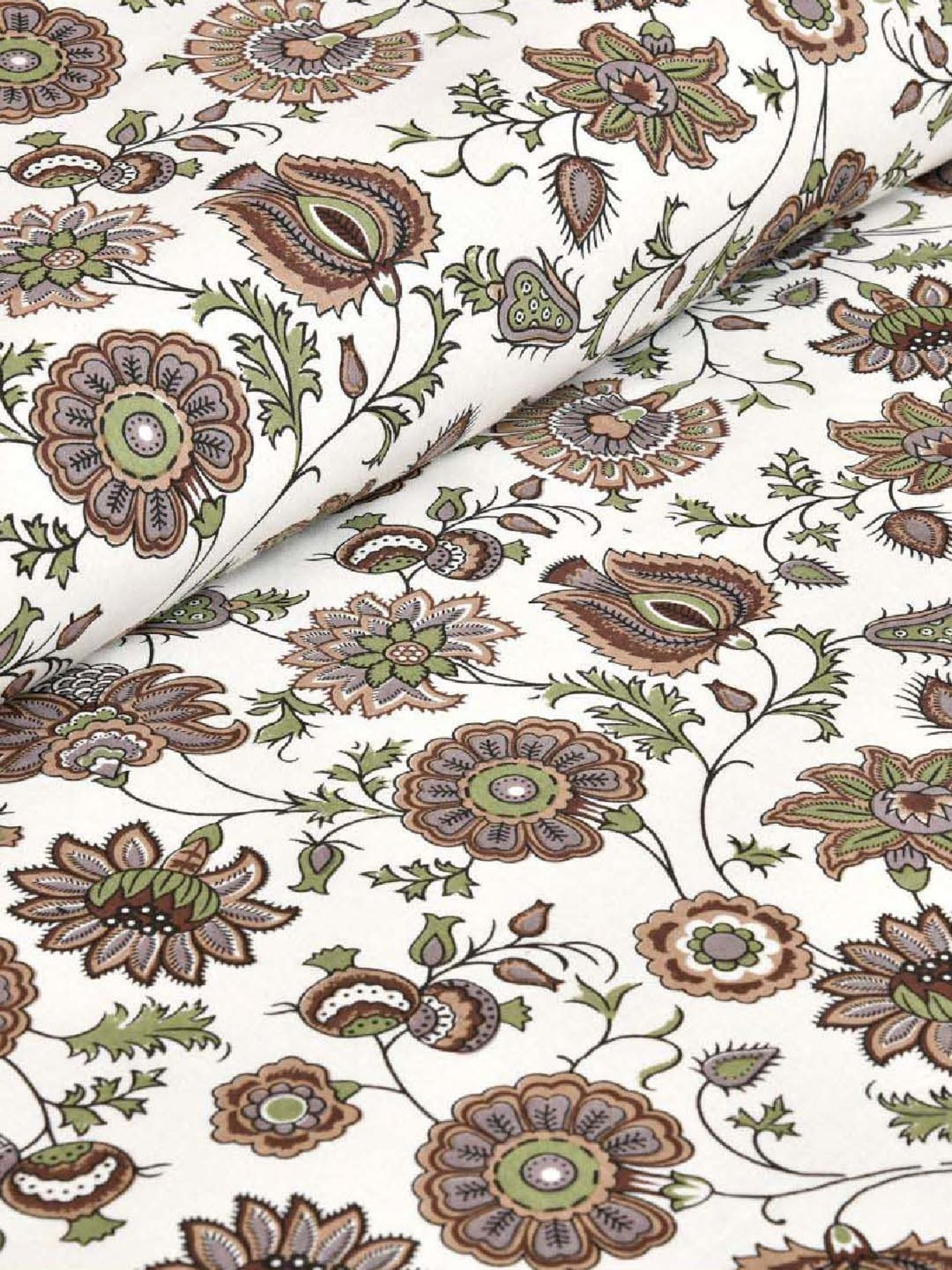 JaipurFabric Sand 180 TC 100% Cotton Creeper Double Bedsheet with 2 Pillow Covers