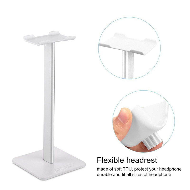 EnLabs Headphone Stand/Holder,Universal Aluminum Gaming Earphone Mount,Headset Showing Display Stand Hanger for All Headphone Size &ndash;White