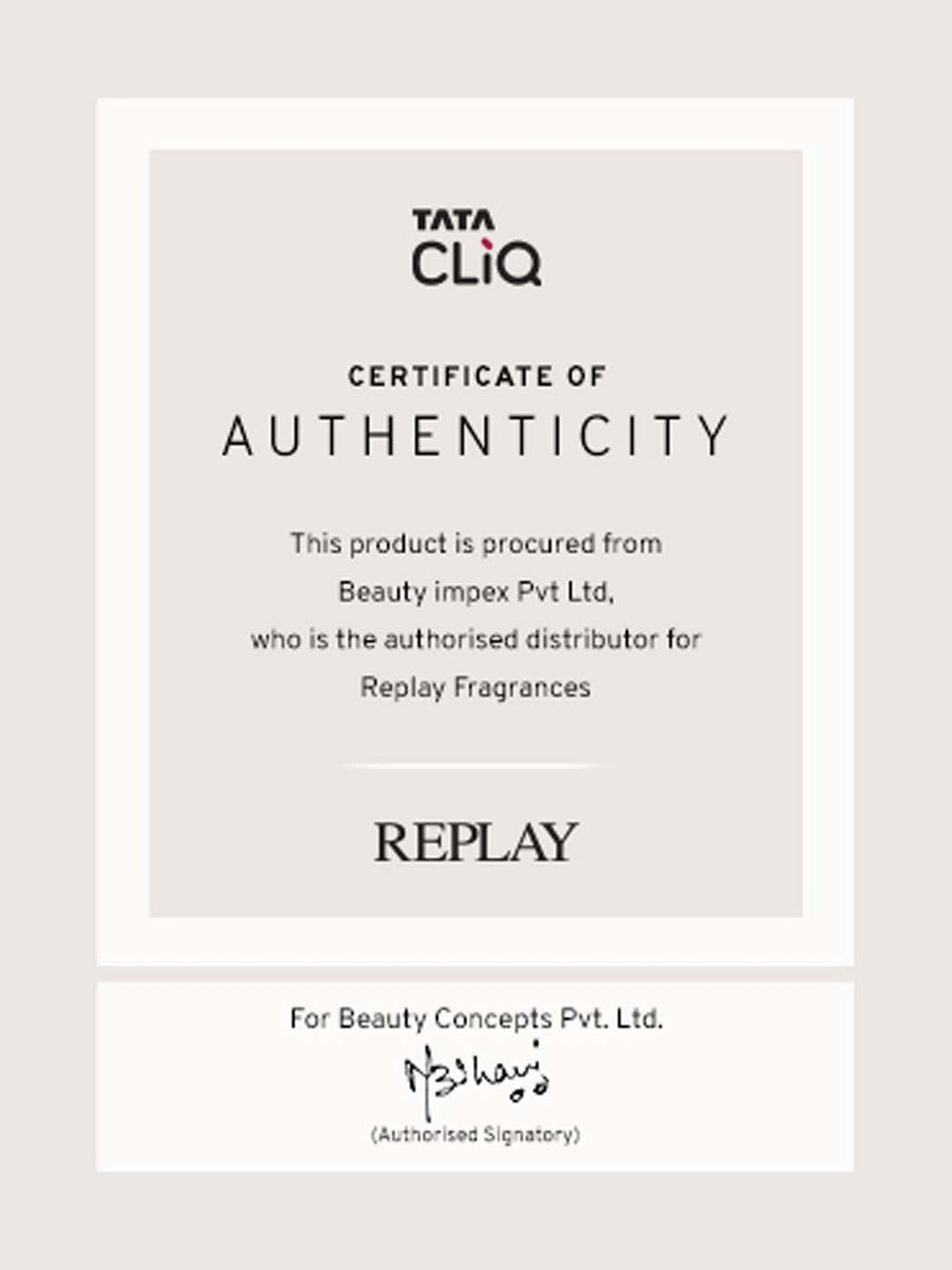 Replay Signature Eau de Toilette for Men - 100 ml