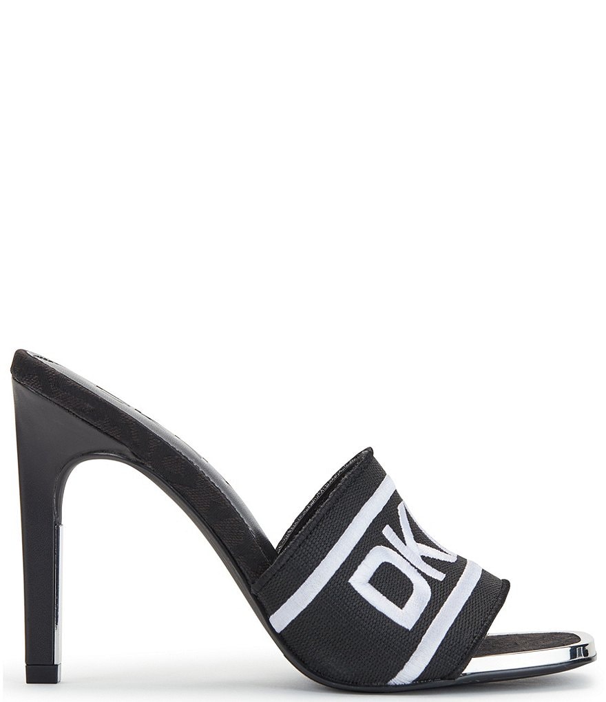 DKNY Amantha Logo Elastic Dress Mules