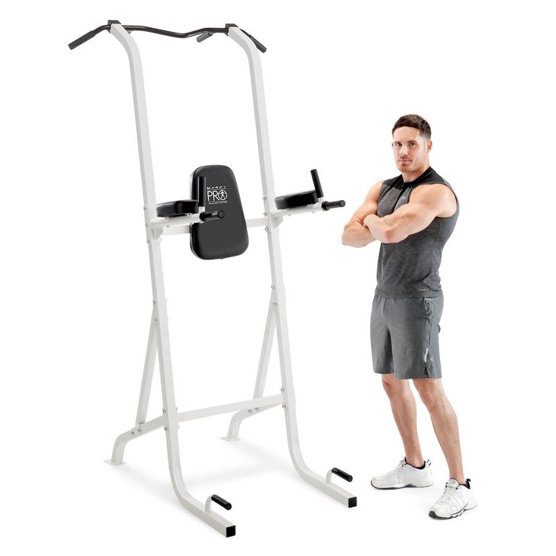 Marcy Pro Steel Power Tower Multi-Grip Pull Up and Dip Station for Home and Gyms