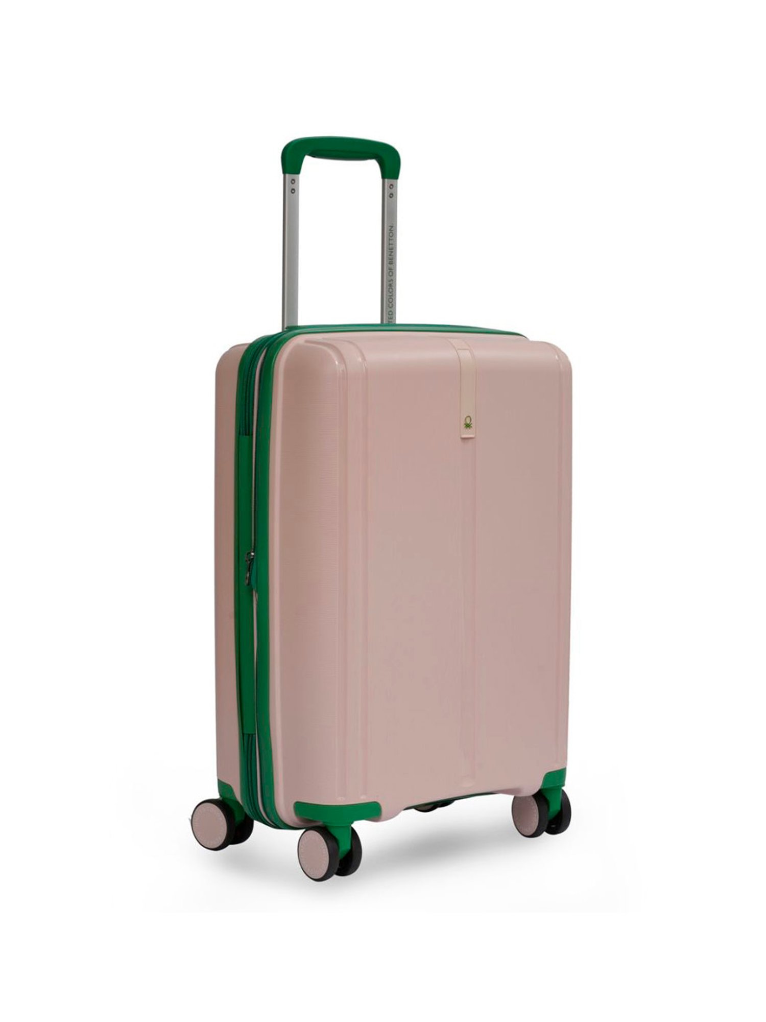 United Colors of Benetton Emerald Pink Textured Hard Cabin Trolley Bag - 55.5 Cm
