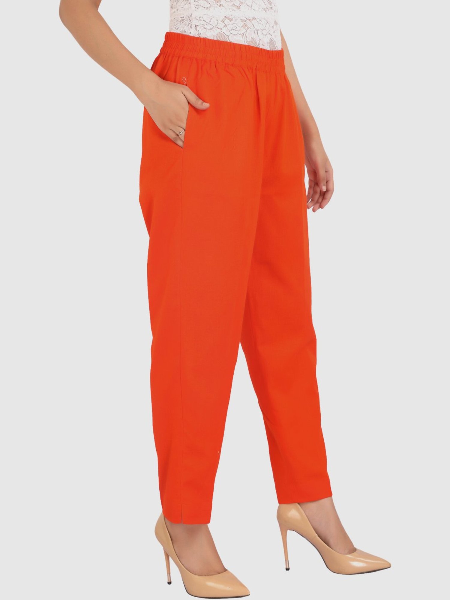 Cotton Culture Orange Cotton Pants