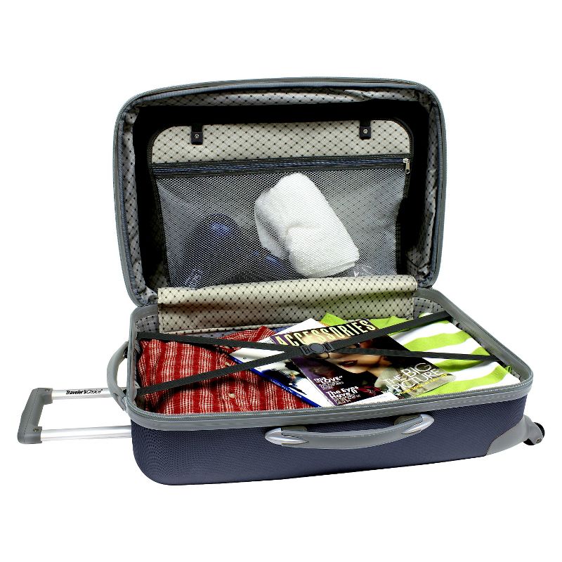 Traveler's Choice Toronto 25" Expandable Hardside Spinner Suitcase - Black