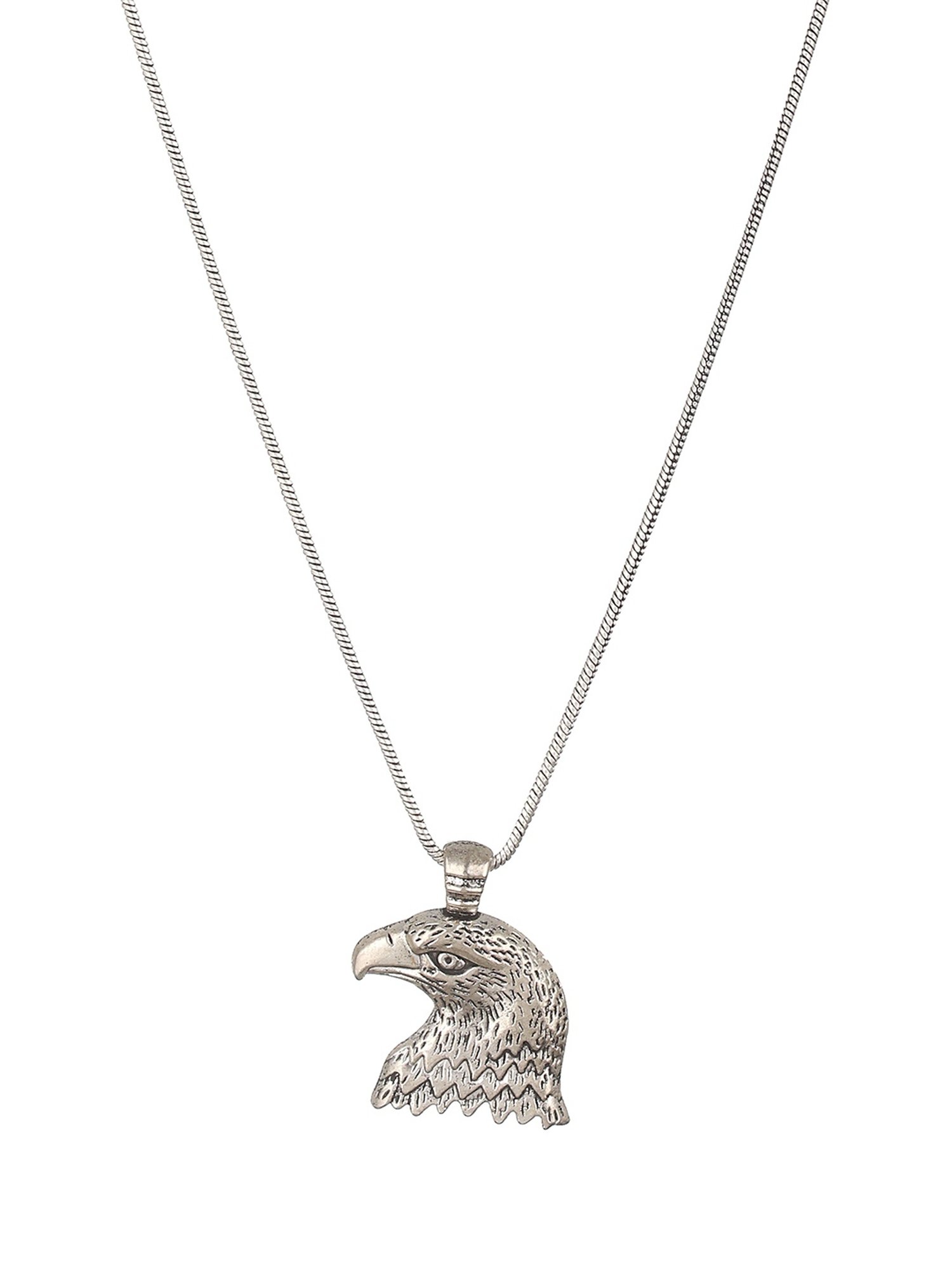 Bold by Priyaasi Eagle Head Black Casual Pendant With Chain for Men