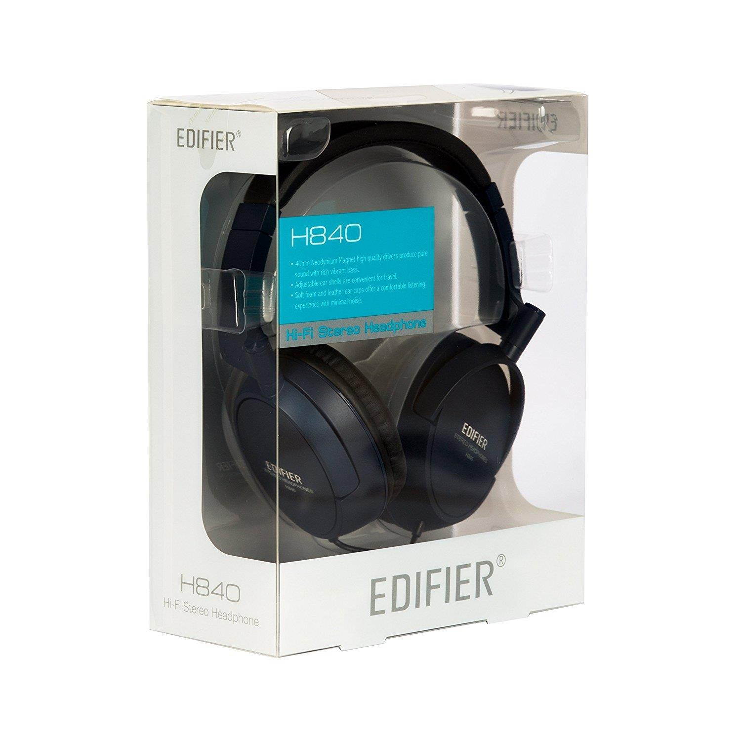 Edifier H840 Audiophile Over-The-Ear Headphones - Hi-Fi Over-Ear Noise-Isolating Closed Monitor Music Listening Stereo Headphone - Blue