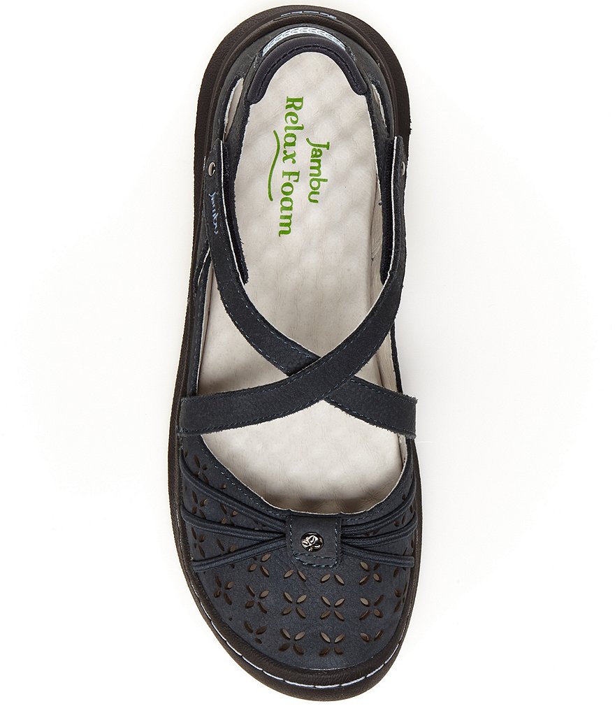 Jambu Pine Suede Cross Strap Mary Janes