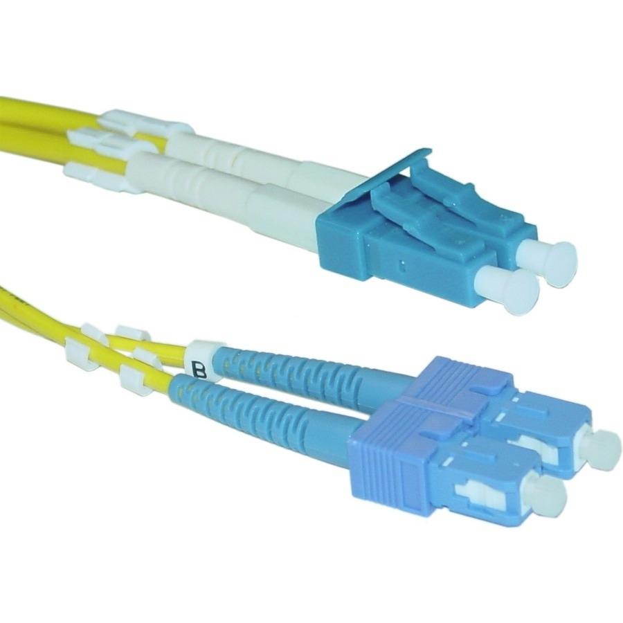 Cable Wholesale LC / SC Singlemode Duplex Fiber Optic Cable 9/125 - 2 Meter (6.6ft)