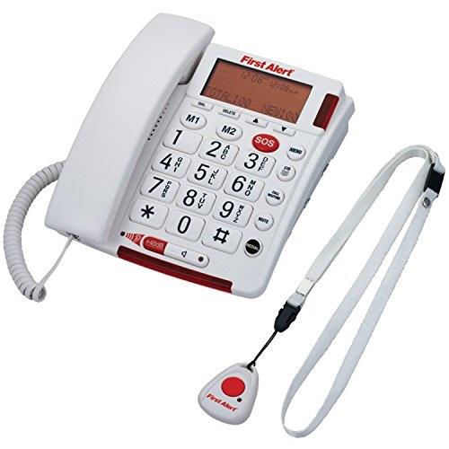 first alert sfa3800 big button telephone with emergency key and remote pendant