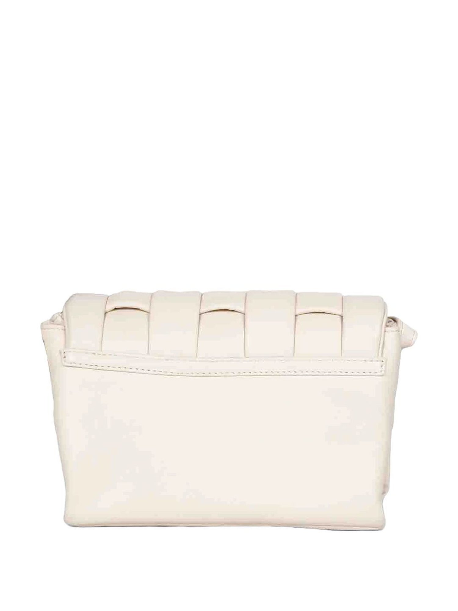 Saint G Cream  Textured Medium Sling Handbag