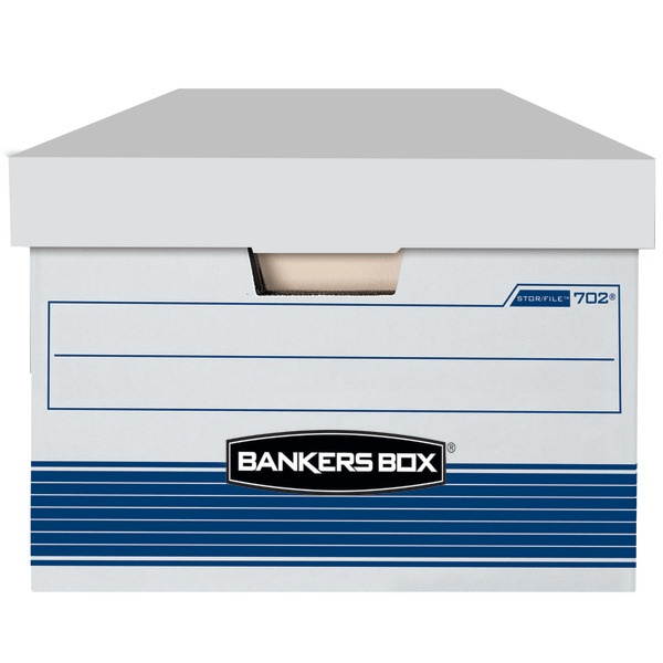 Bankers Box Stor/File Legal 24" x 15" x 10" Storage Boxes W/Lift-Off Lid, 4-Pk