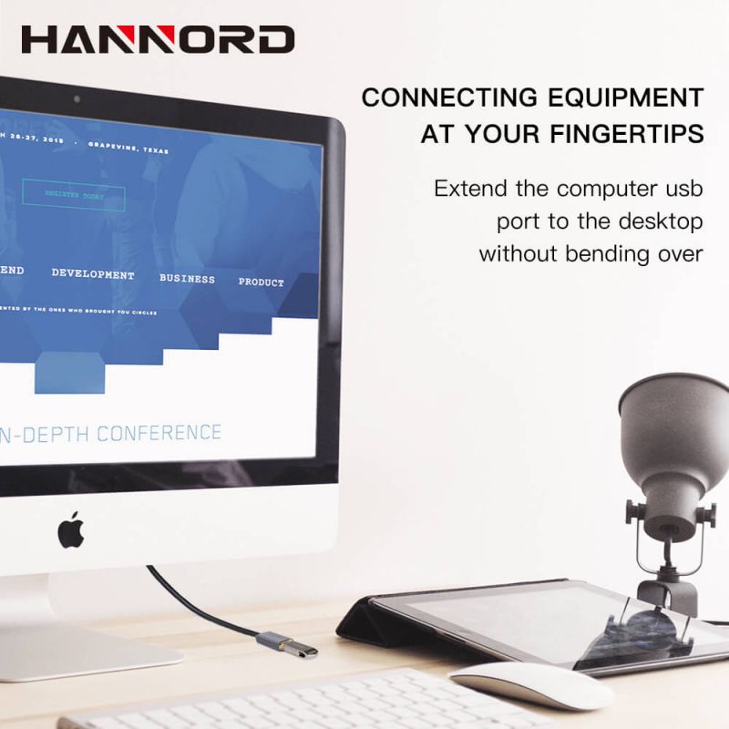 Hannord USB 3.0 Extension Cable Type A Male to Female Extension Cord High Data Transfer Compatible with USB Keyboard,Flash Drive, Hard Drive - 3.3ft.