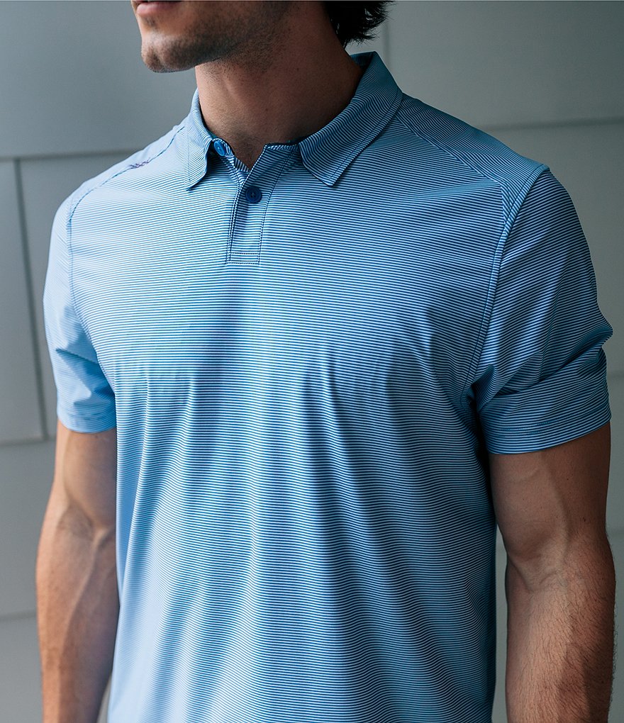 Rhone Commuter York Stripe Short-Sleeve Polo Shirt