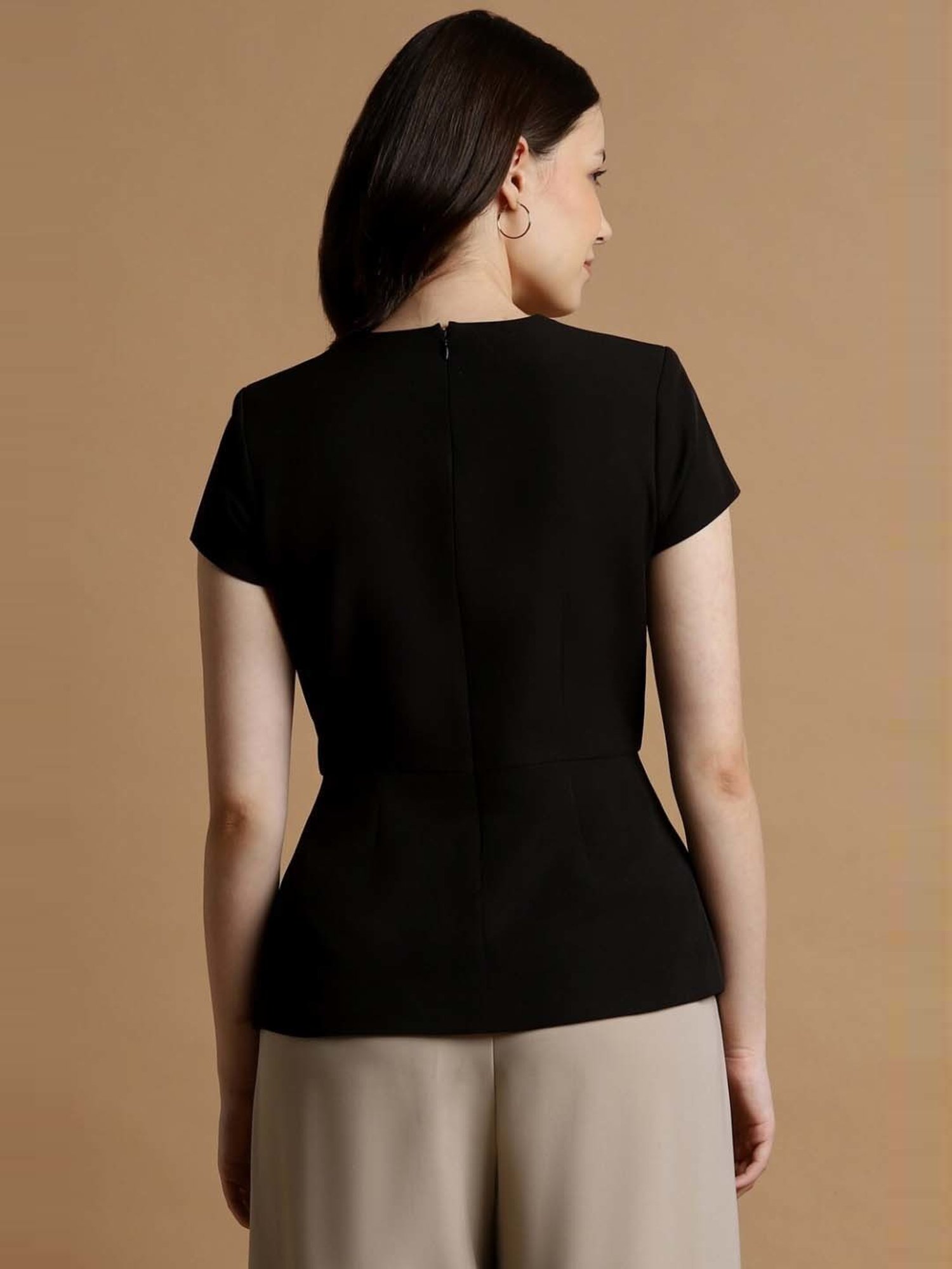 Allen Solly Black Cotton Top