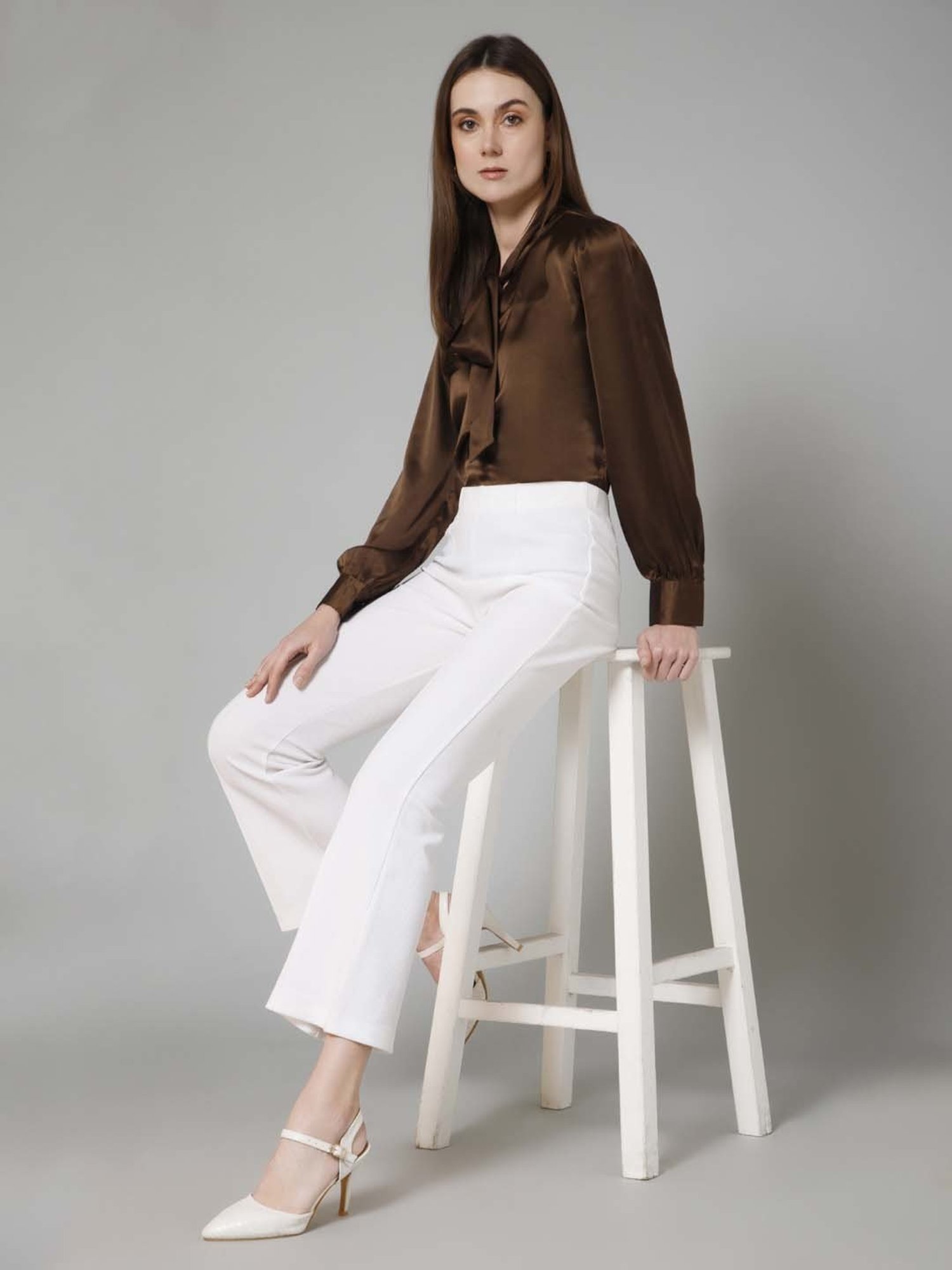 PURYS Brown Regular Fit Top