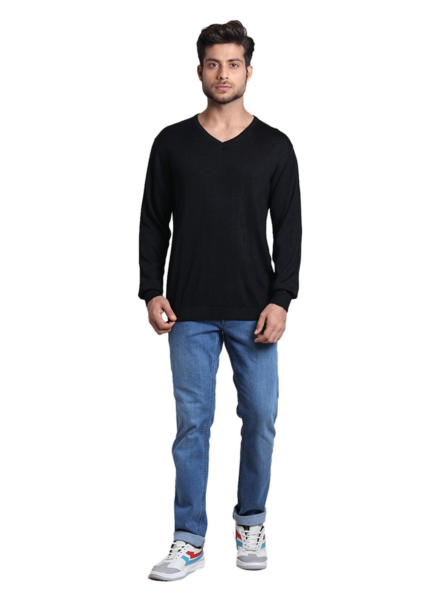 Park Avenue Black V Neck Sweater