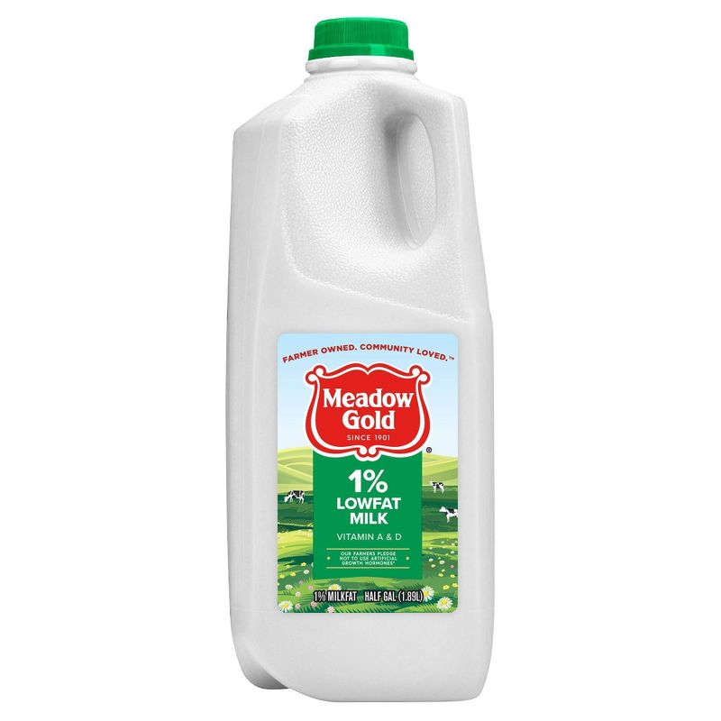 Meadow Gold 1% Milk - 0.5gal