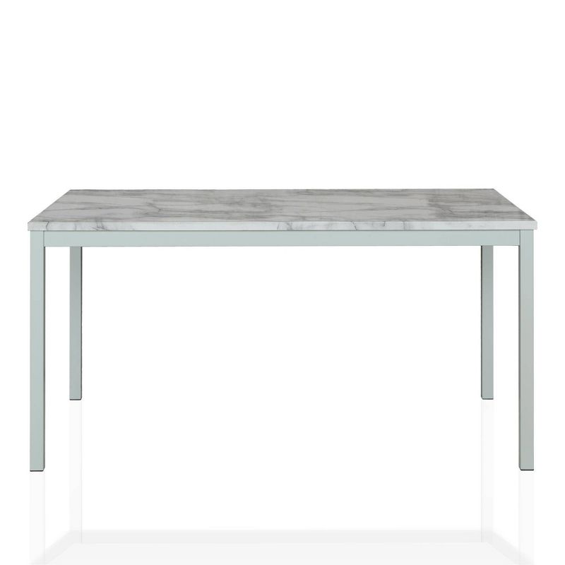 60" Greta Faux Marble Top Dining Table White - CosmoLiving by Cosmopolitan