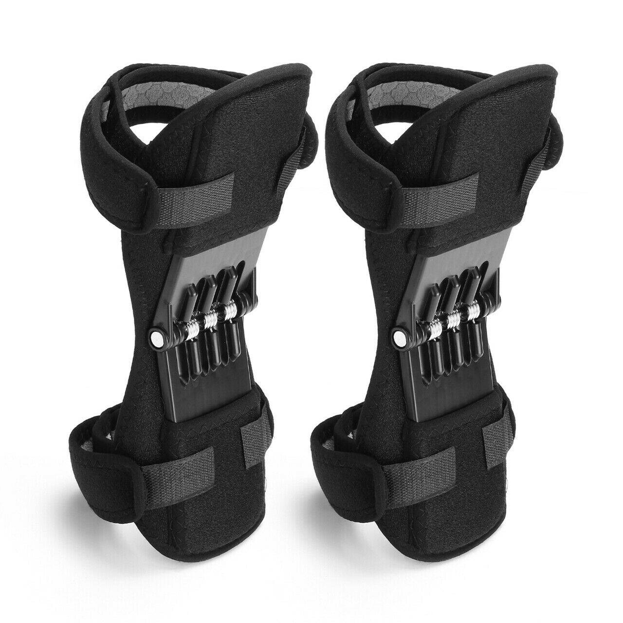 1 Pair Knee Pads Booster Joint Support Brace Lift Squat Sport Power Spring Force