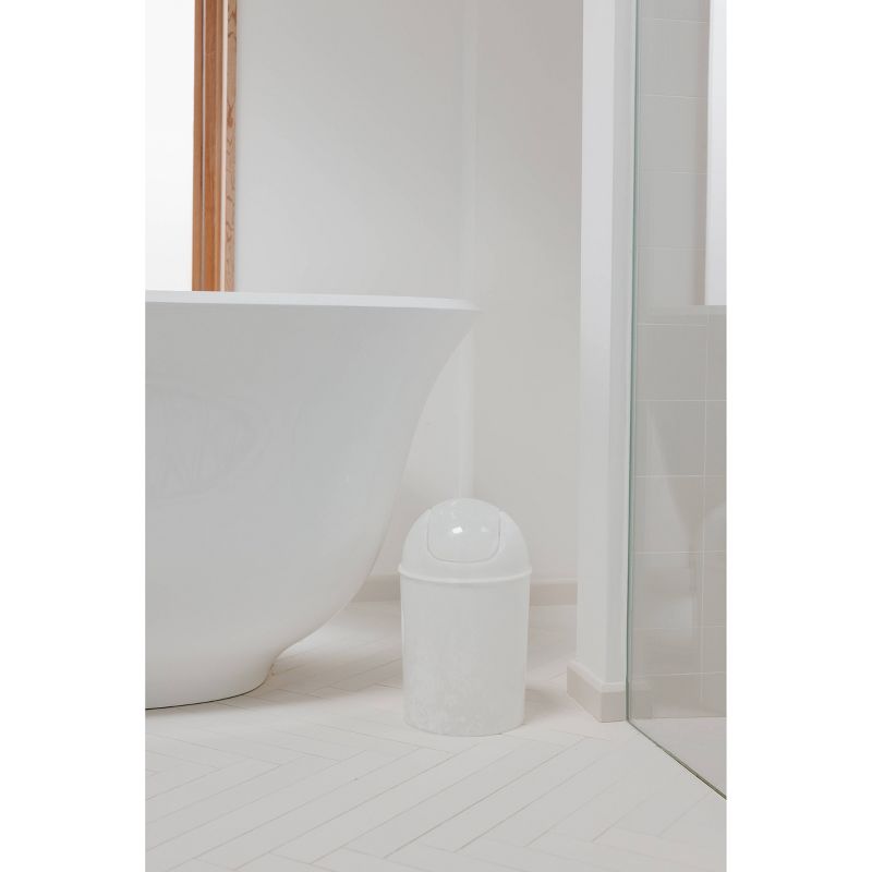 Umbra Umbra 1.25Gal Mini Indoor Trash Can White Onyx