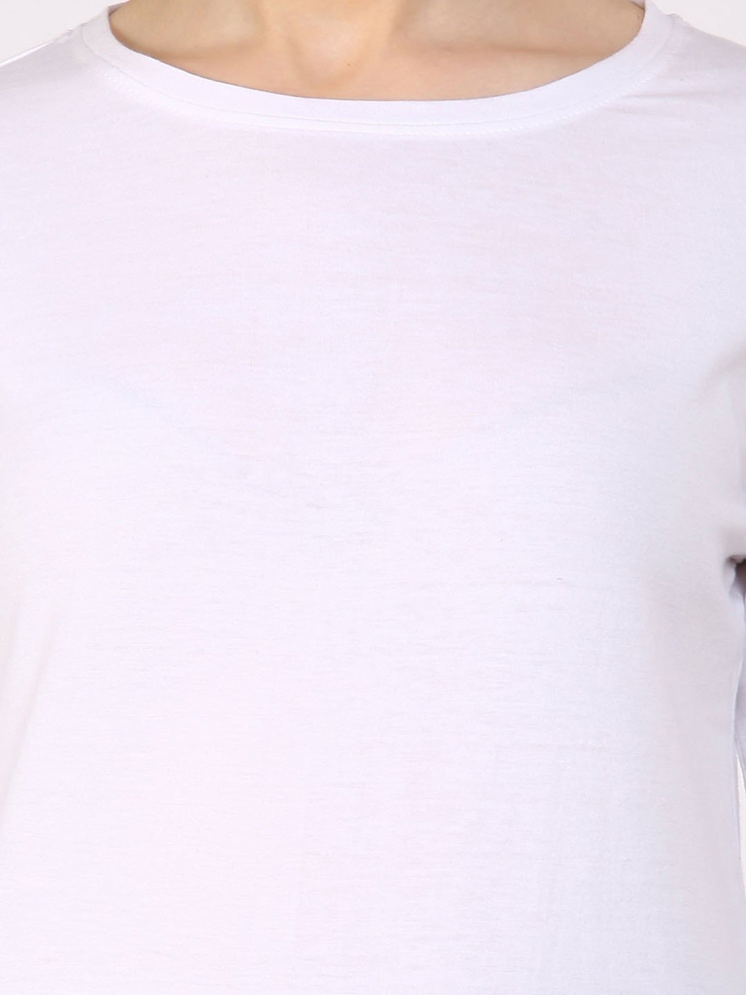 Appulse White Cotton Slim Fit T-Shirt