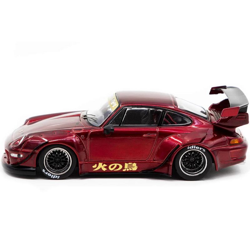 Porsche RWB 993 "Phoenix" (火の鳥) Burgundy "RAUH-Welt BEGRIFF" 1/43 Diecast Model Car by Tarmac Works