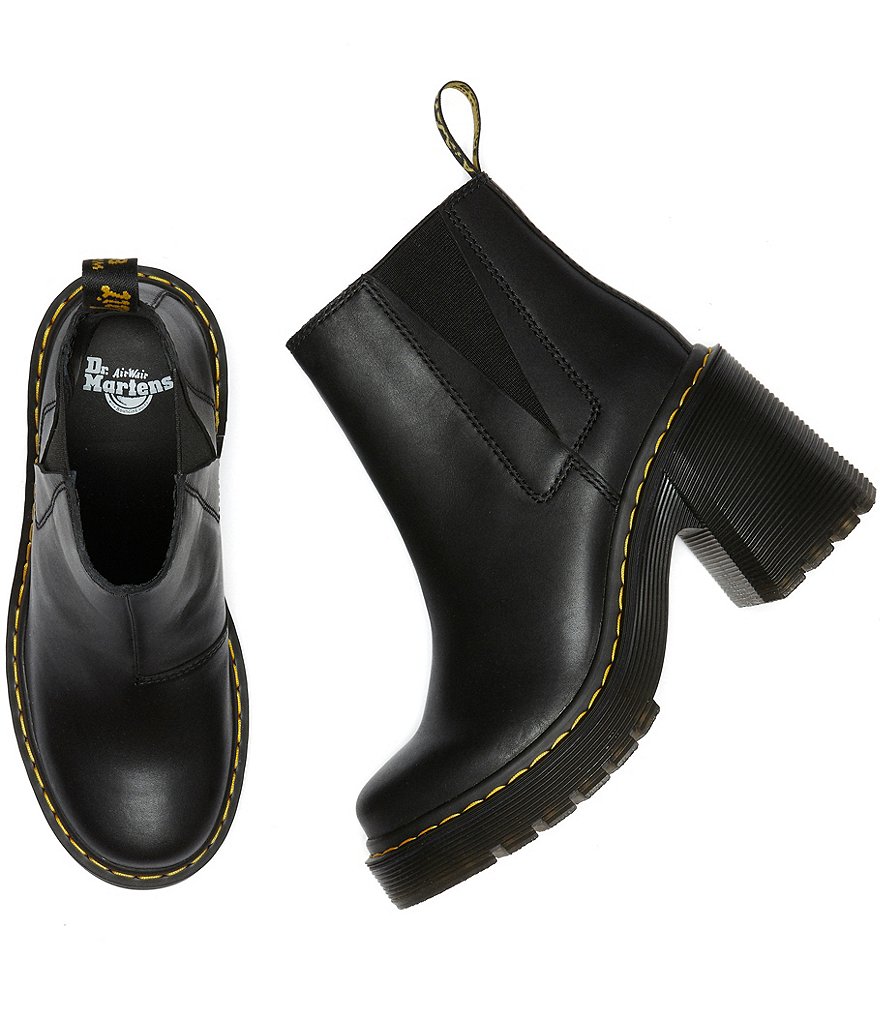 Dr. Martens Women's Spence Sendel Leather Chelsea Block Heel Booties