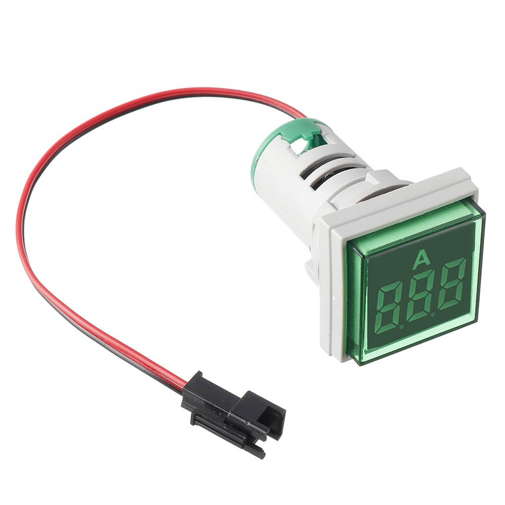 Square Ammeter Large Digital Tube Ammeter Indicator Light Ammeter-Green