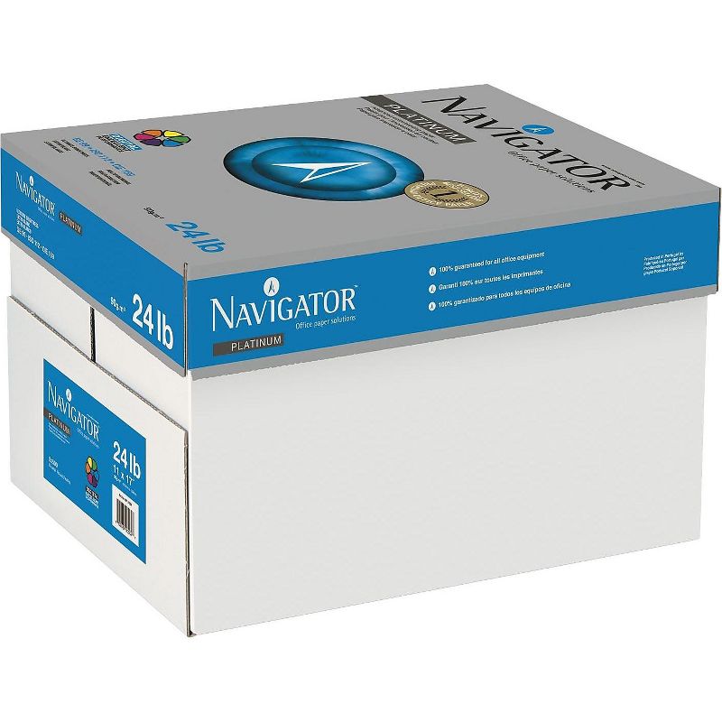 Navigator Platinum Paper 99 Brightness 24lb 11 x 17 White 2500/Carton NPL1724