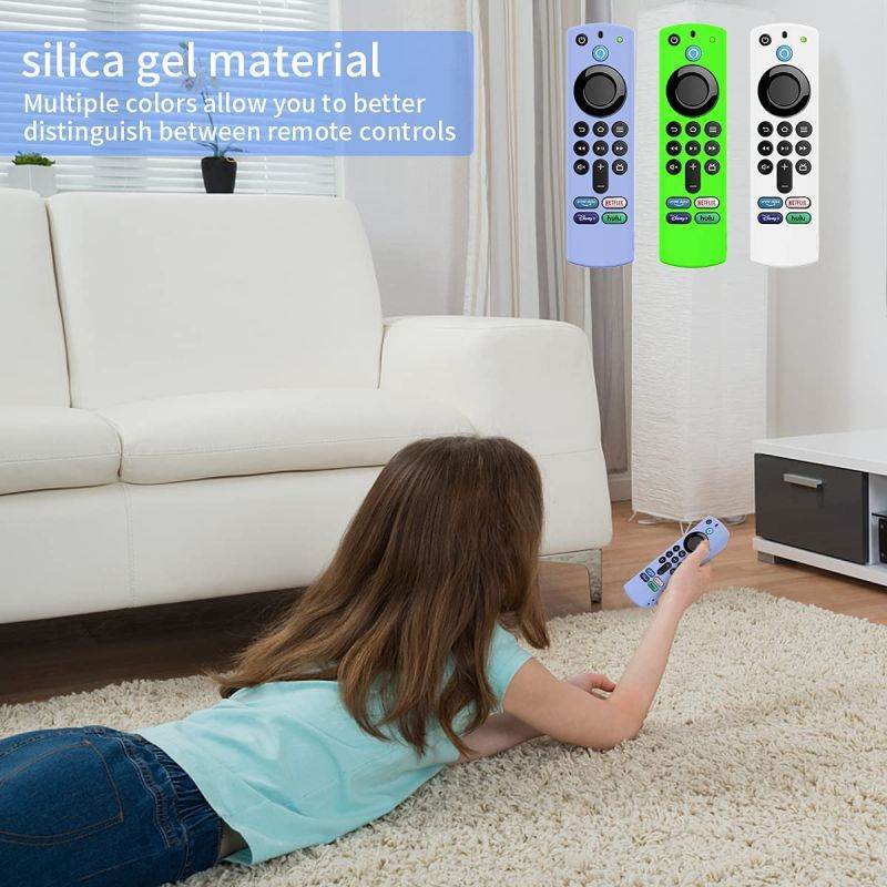 TOLUOHU 3 Pack Push Bubble Pop Fidget Sensory Remote Covers for All-New Alexa Voice Remote (3rd Gen),3D Funny Relief Stress Fidget Toy Silicone Protect Case, for Fire TV Stick 4K Remote Control