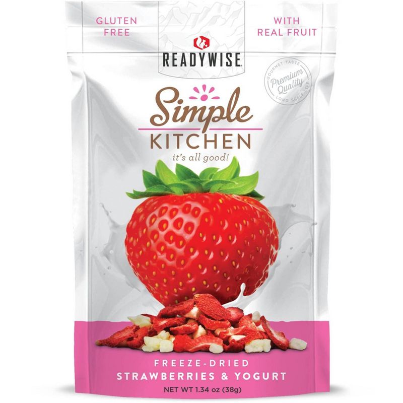 ReadyWise Simple Kitchen Strawberries & Yogurt Freeze-Dried Fruit - 6ct Case
