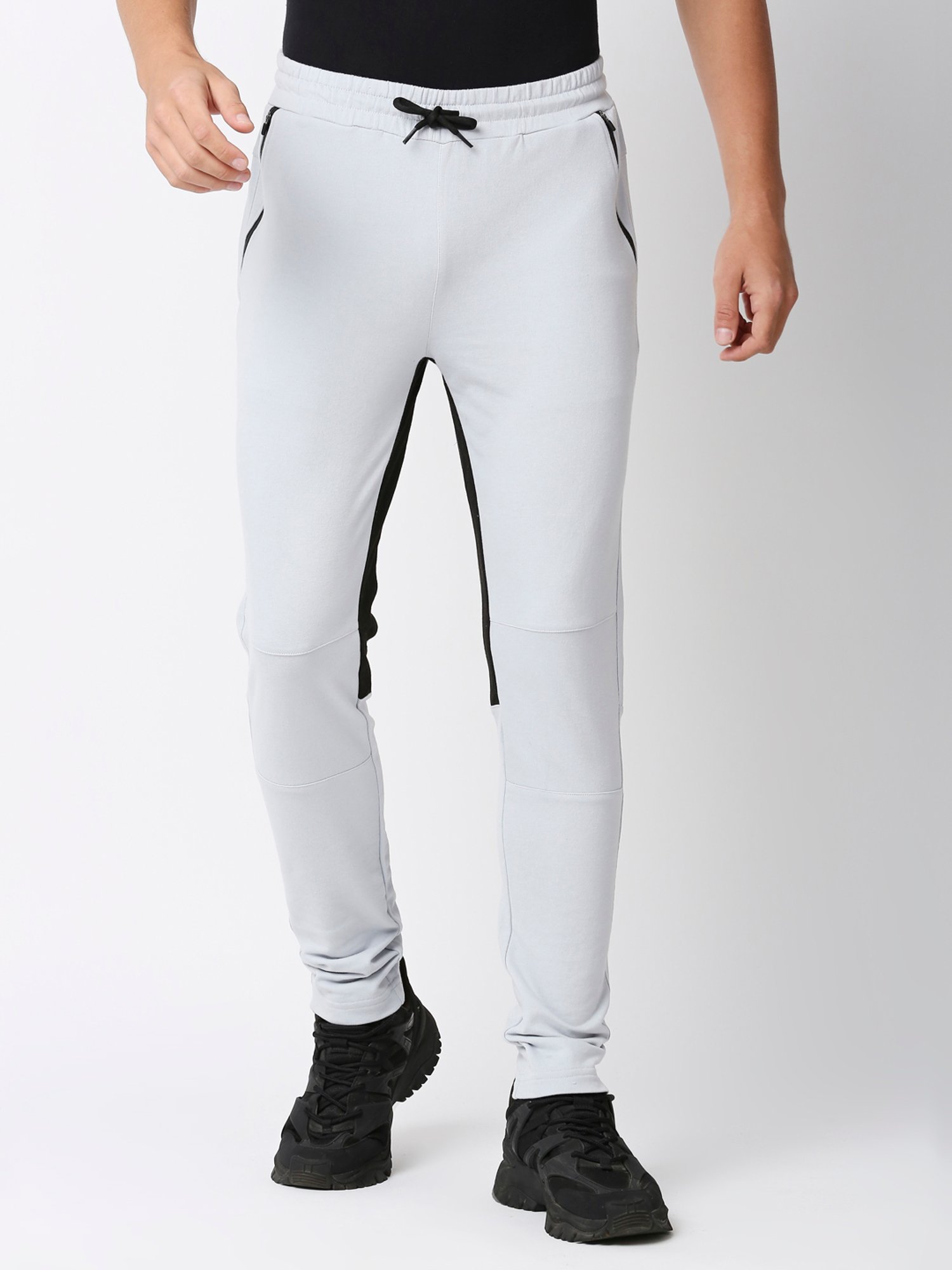 Fitz Light Grey Slim Fit Sports Trackpants