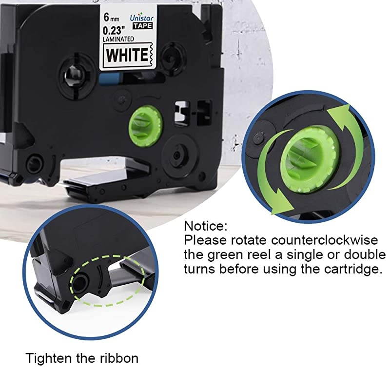 Compatible Label Tape Replacement for Brother PTouch TZ Tape 6mm TZE211 Tze211 TZ211 Laminated Tape for Label Maker PTD210 PTD200 PTD600 Black on White 14 Inch x 262 Feet 3Pack